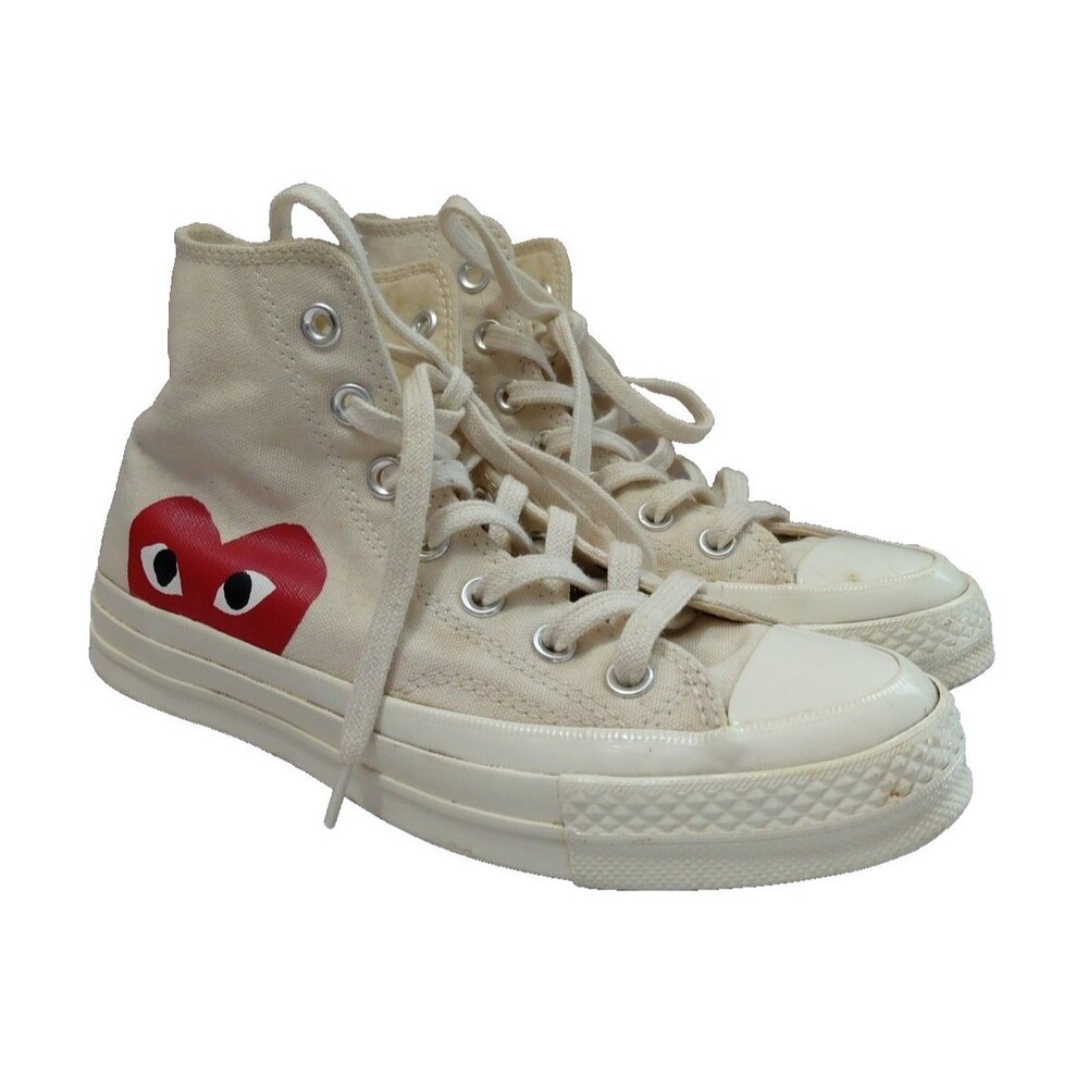 Converse Comme des Garçons Play CTAS Milk CDG Heart - Women's Size US 6